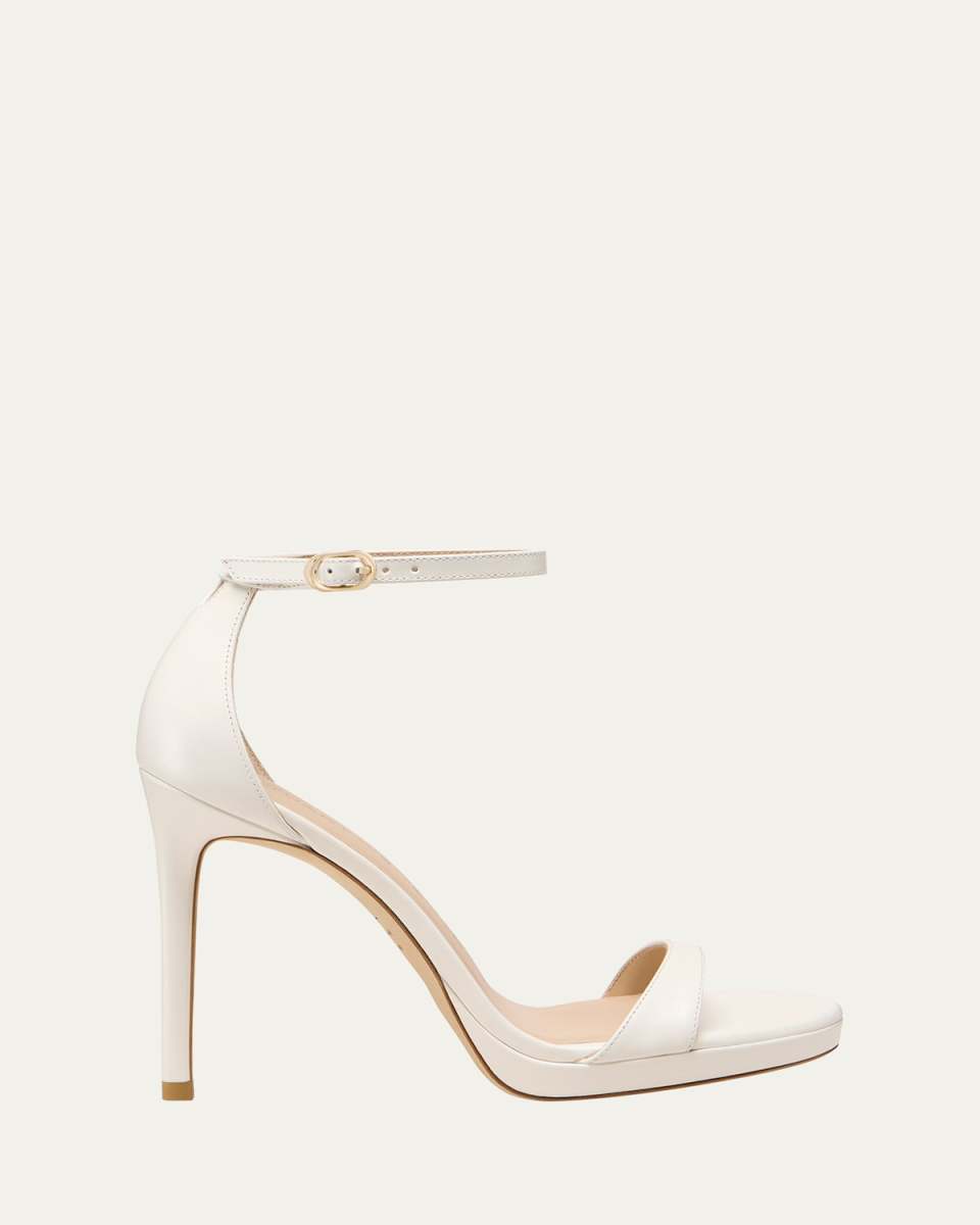 Nudist Patent Ankle-Strap Platform Sandals